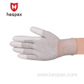 Hespax PU Fingertips Coated Touch Screen Work Gloves